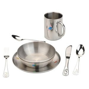 Детский набор Berghoff столовые приборы + тарелки и кружка 1108483