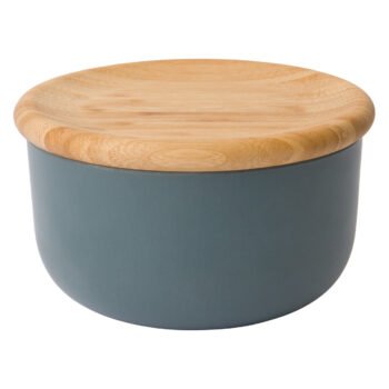 Емкость для хранения сыпучих продуктов с бамбуковой крышкой 15*8см Leo