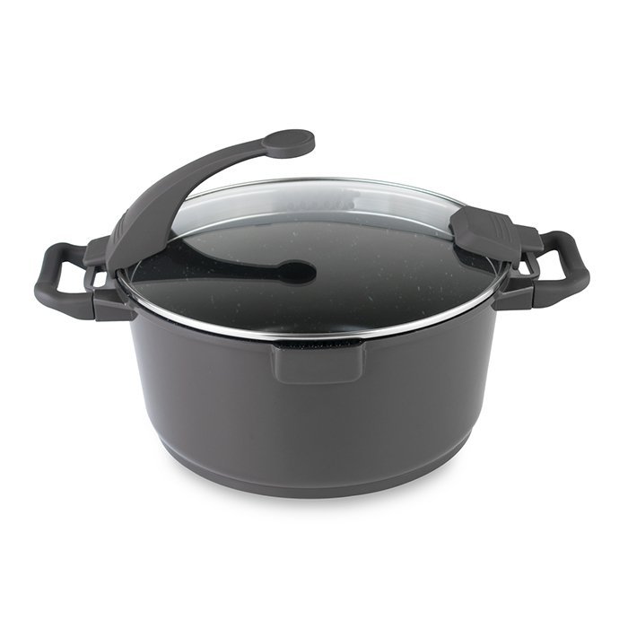 Кастрюля Virgo dark со стеклянной крышкой, диам. 28 см, 7,2 л