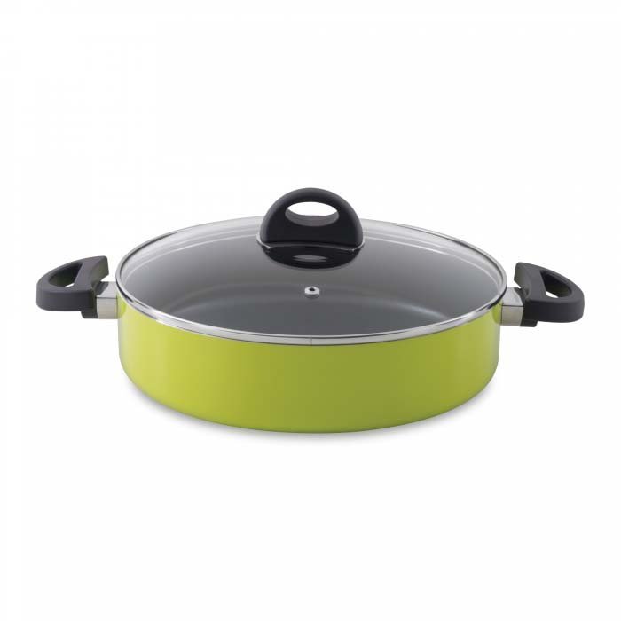 Сотейник ESSENTIALS ECLIPSE с крышкой и 2-я ручками, зеленый, диам. 26 см, 3,2 л