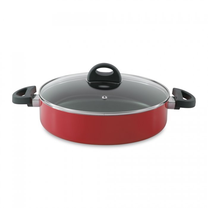 Сотейник ESSENTIALS ECLIPSE с крышкой и 2-я ручками, красный, диам. 26 см, 3,2 л