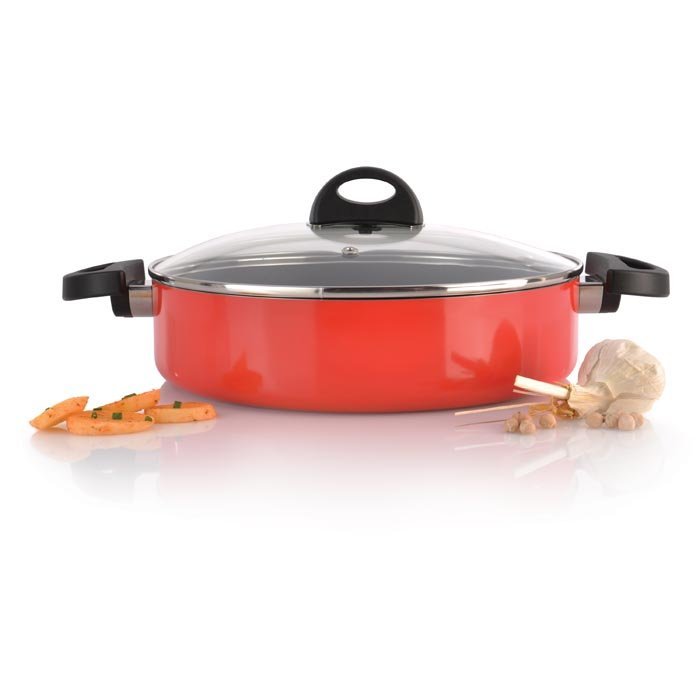 Сотейник ESSENTIALS ECLIPSE с крышкой и 2-я ручками, красный, диам. 26 см, 3,2 л Сотейник ESSENTIALS ECLIPSE с крышкой и 2-я ручками, красный, диам. 26 см, 3,2 л