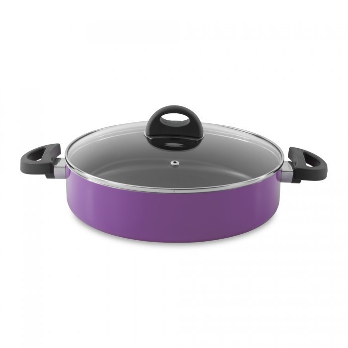 Сотейник ESSENTIALS ECLIPSE с крышкой и 2-я ручками, фиолетовый, диам. 26 см, 3,2 л