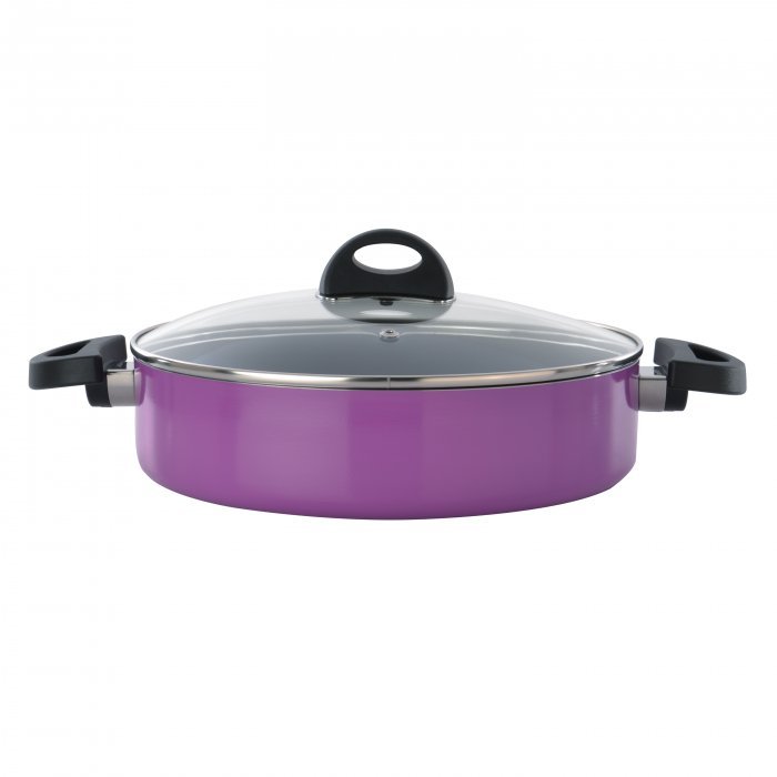 Сотейник ESSENTIALS ECLIPSE с крышкой и 2-я ручками, фиолетовый, диам. 26 см, 3,2 л