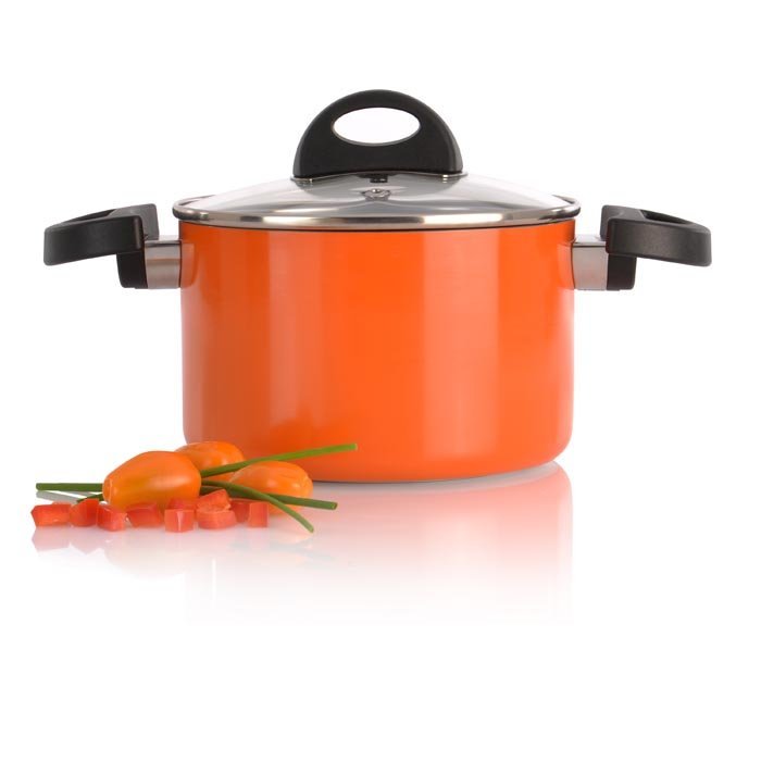 Кастрюля ESSENTIALS ECLIPSE с крышкой, оранжевая, диам. 16 см, 2 л