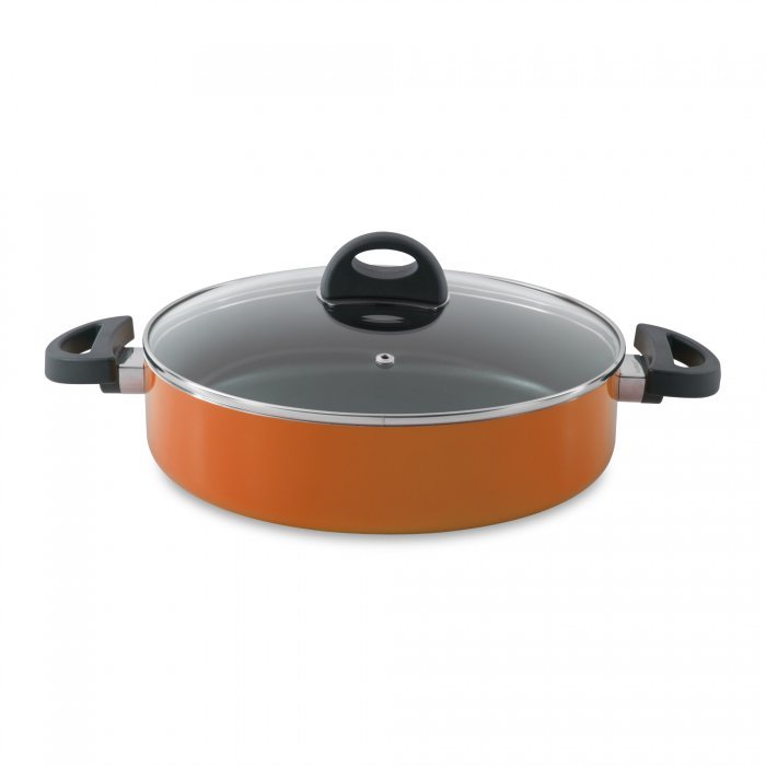 Сотейник ESSENTIALS ECLIPSE с крышкой и 2-я ручками, оранжевый, диам. 26 см, 3,2 л