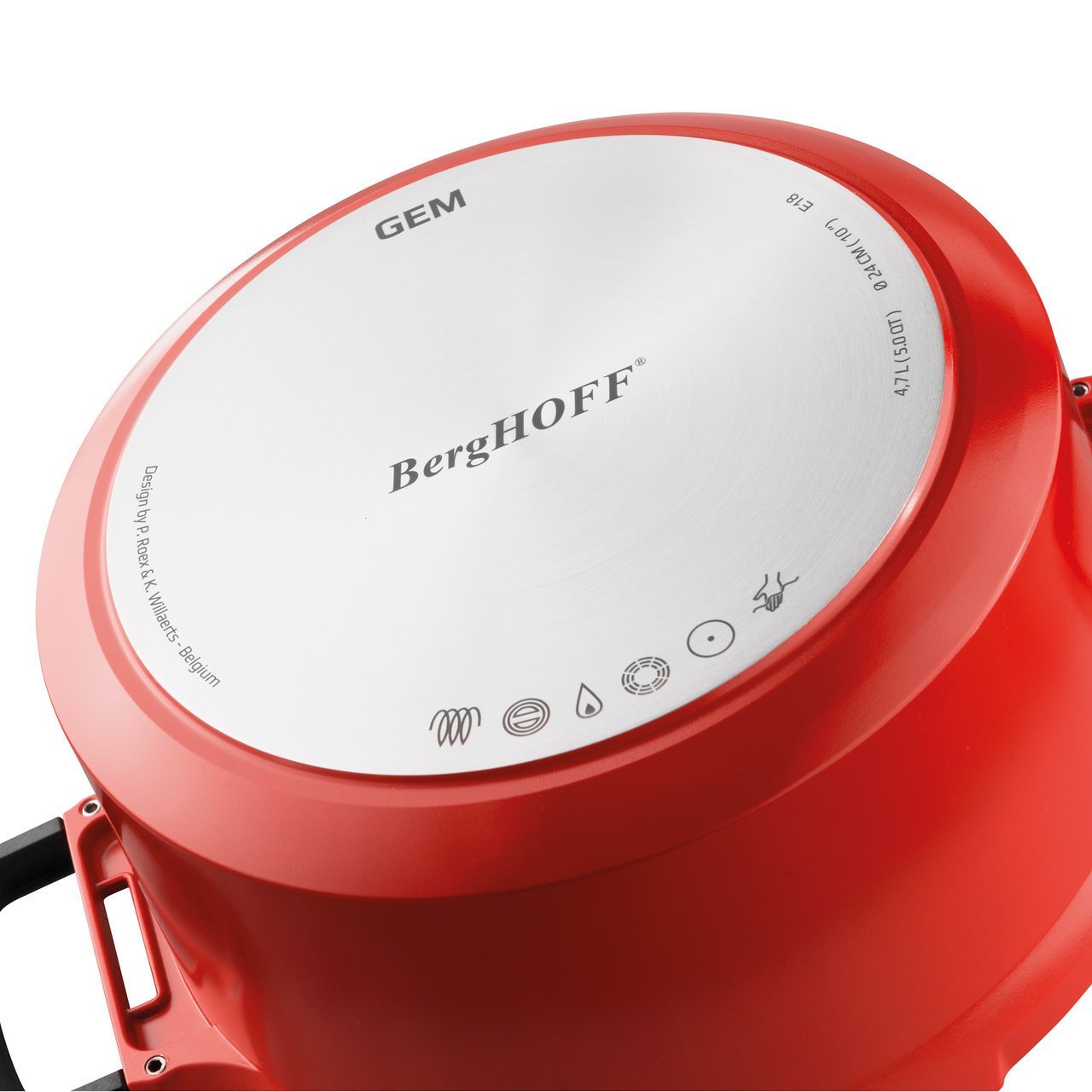 Кастрюля с крышкой 16см 1,5л Gem red Кастрюля с крышкой 16см 1,5л Gem red