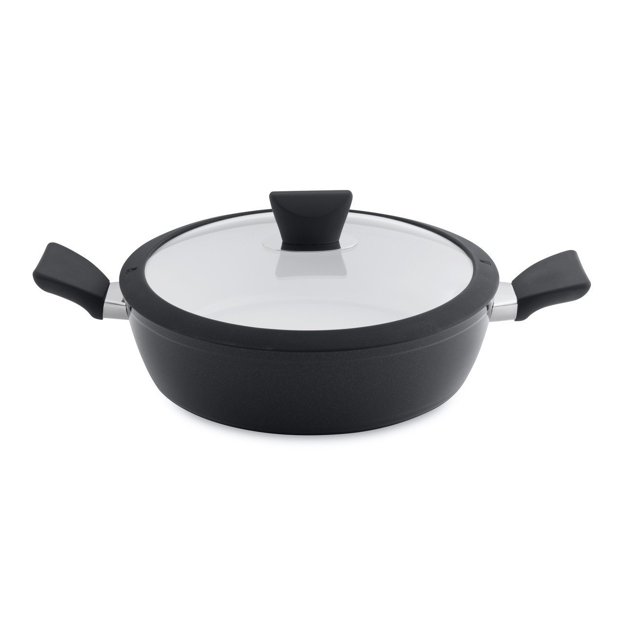 Сотейник с 2мя ручками с крышкой 26см 3,3л Eclipse black and white