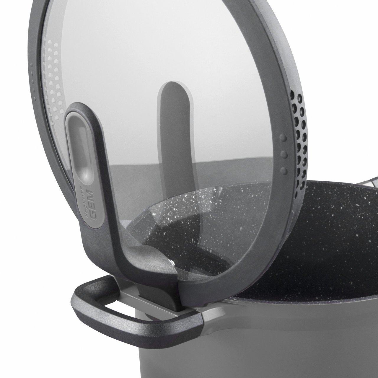 Сотейник с двумя ручками с крышкой 24см 3,3л Gem grey