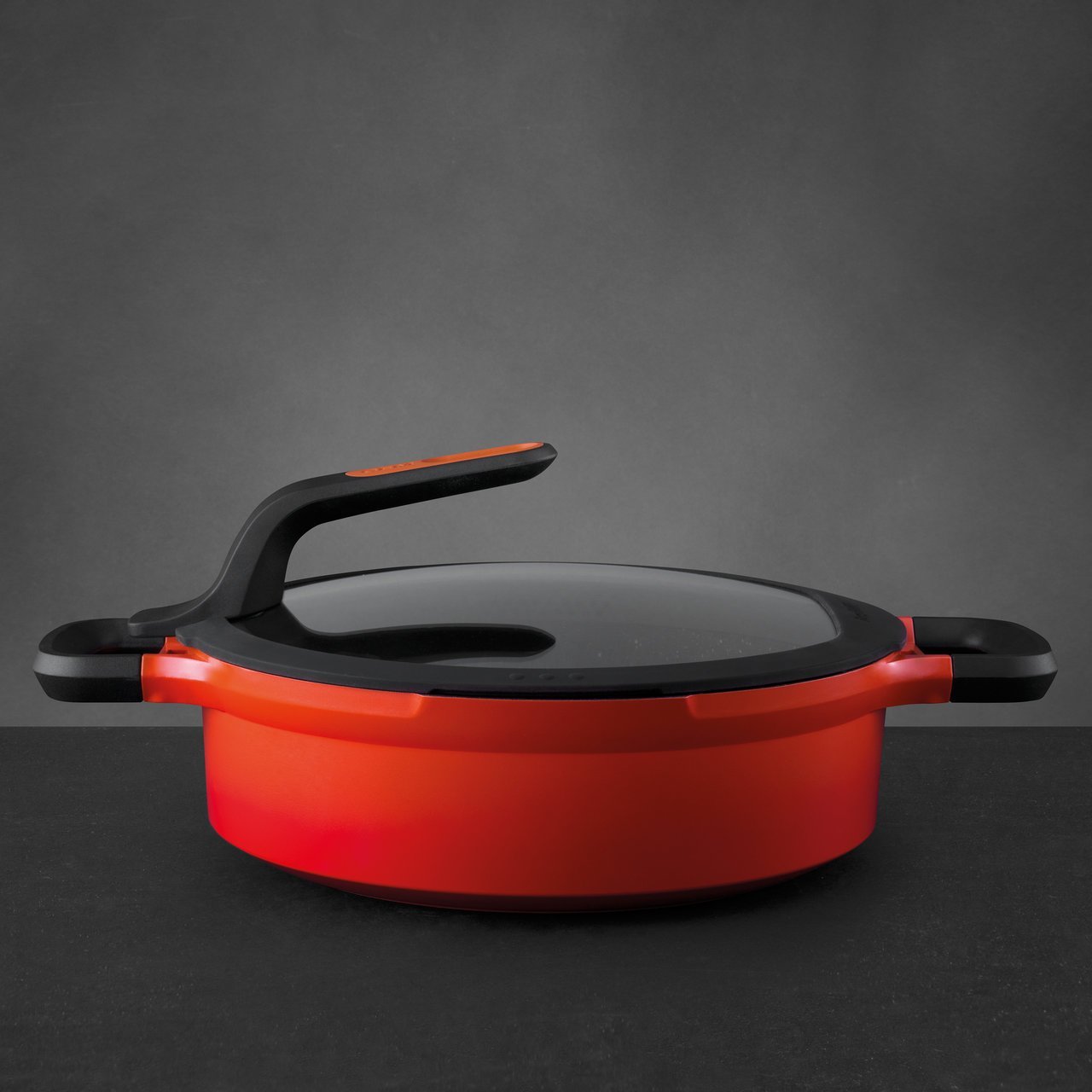 Сотейник с двумя ручками с крышкой 26см 3,9л Gem red